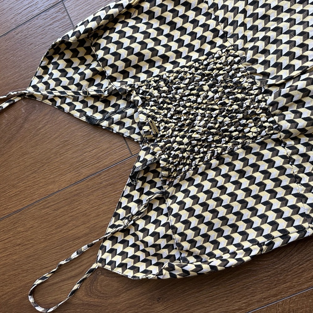 Rip Curl button down Checkered Midi Dress NWOT - Picture 8 of 11